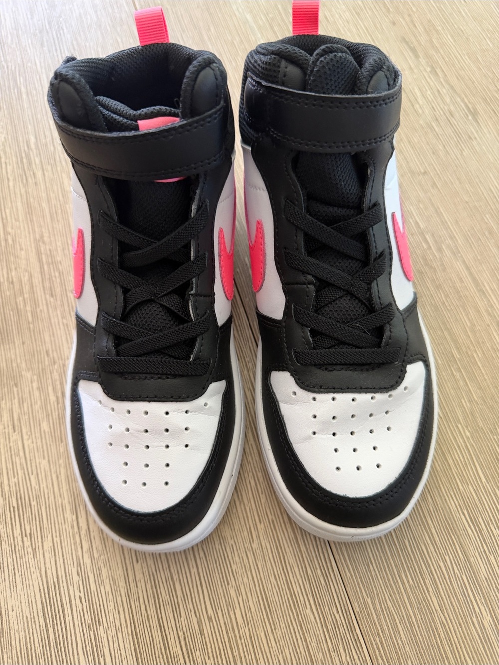 Nike Kids High-Top Sneakers Black, White & Pink